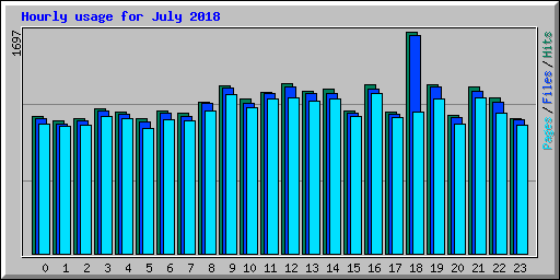 Hourly usage for July 2018