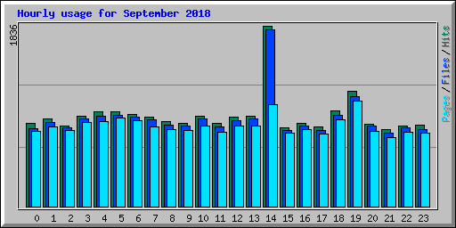 Hourly usage for September 2018