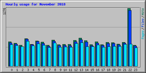 Hourly usage for November 2018