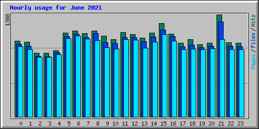 Hourly usage for June 2021