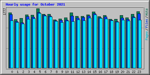 Hourly usage for October 2021