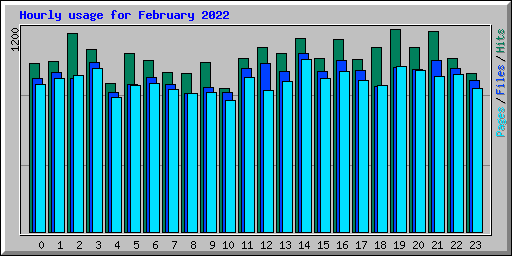 Hourly usage for February 2022