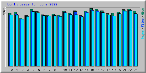 Hourly usage for June 2022