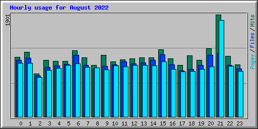 Hourly usage for August 2022