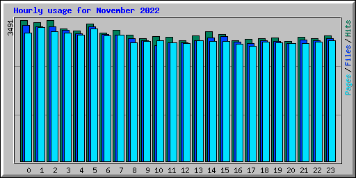Hourly usage for November 2022