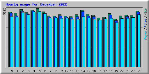 Hourly usage for December 2022