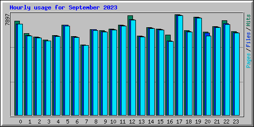 Hourly usage for September 2023
