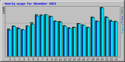Hourly usage for November 2023
